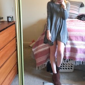 bdg grey long sleeved t-shirt dress